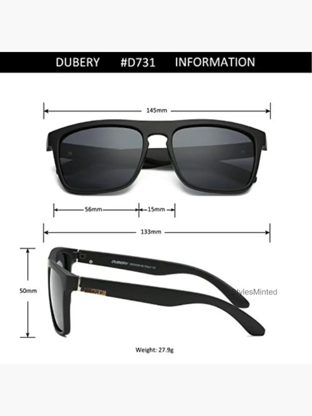 Square Polarized Sunglasses UV Protection Driving Retro
